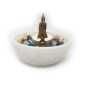 Preview: Buddha mit vielen Halbedelsteinen  in einer Selenitschale